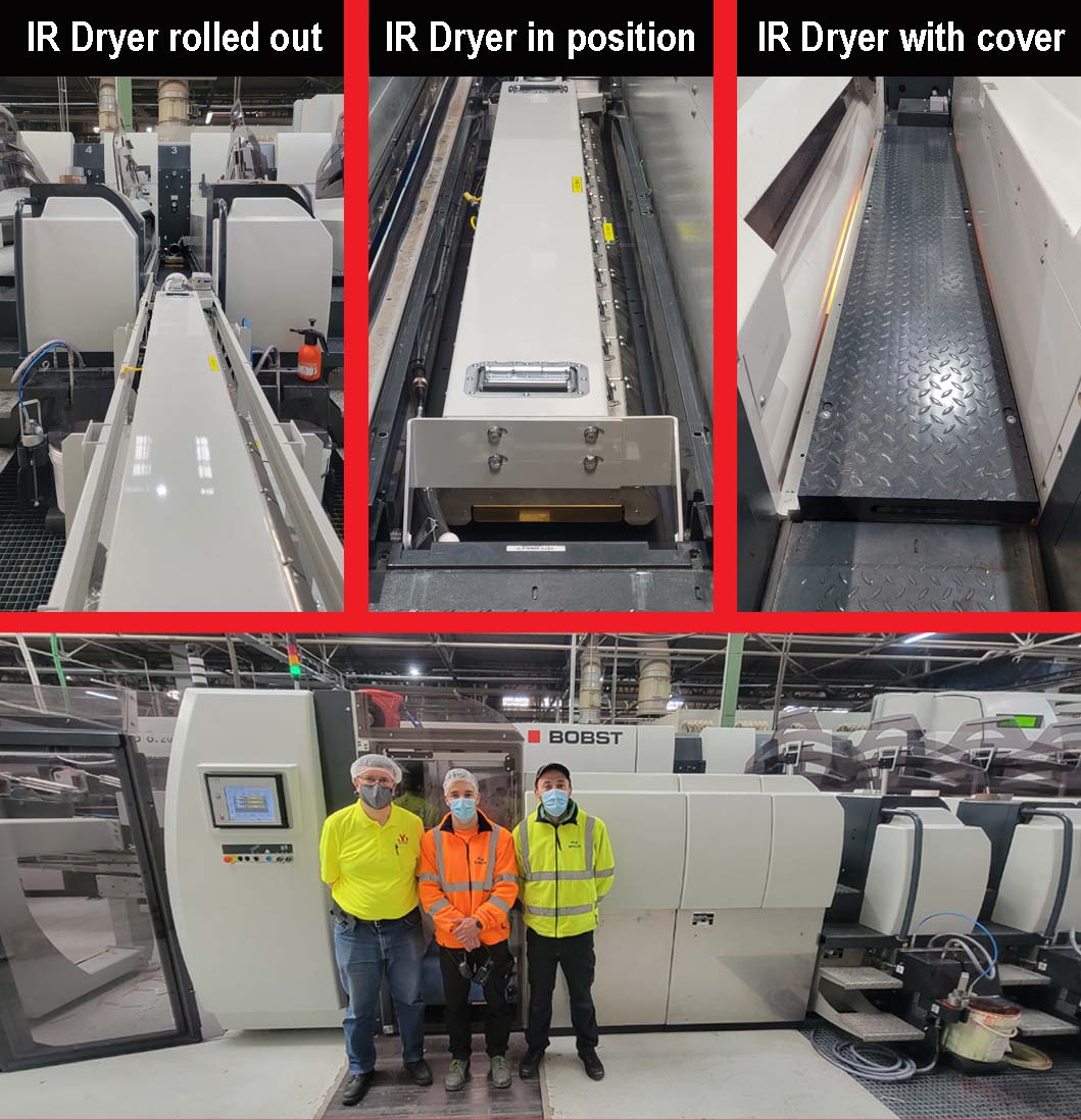 JB ColorDry XL3000 on Bobst 4-color 8.20